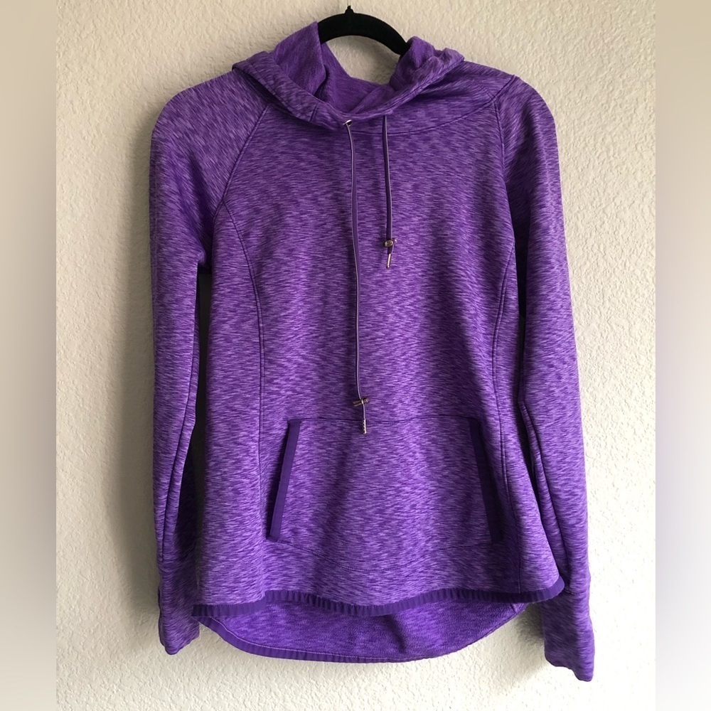 Athleta purple triumph hoodie drawstring style neck medium